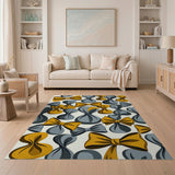 Abstract Twisted Bow Pattern Area Rug