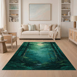 Moonlit Enchanted Forest Area Rug