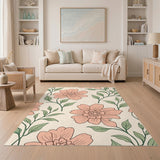 Pink Floral Vintage No. 7 Area Rug