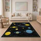 Pixel Space Galaxy Area Rug