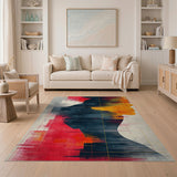 Geometric Abstract Woman Silhouette Rug