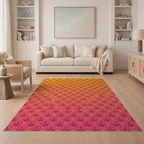 Vibrant Gradient Lantern Geometric Area Rug
