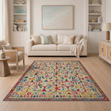 Multi-color and Patterns Vibrant Multi-Color Geometric Tribal Rug
