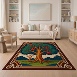 Vintage Apple Tree Orchard Area Rug