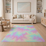 Pastel Tie-Dye Swirl Area Rug
