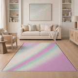 Blush Pink Mint Gradient Abstract Area Rug