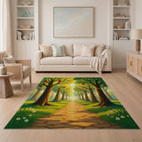 Sunlit Apple Orchard Pathway Rug
