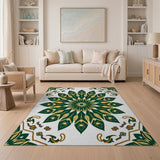 Emerald Peacock Mandala Persian Rug
