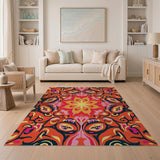 Vibrant Multi-Color Mandala Persian Area Rug
