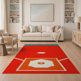 Retro Baseball Diamond Area Rug