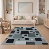 Modern Geometric Monochrome Area Rug