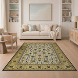 Ivory Traditional Persian Floral Area Rug