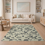 Howdy Western Wordplay Beige Area Rug