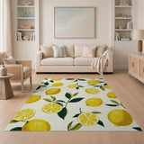 Fruit Pattern Sunny Lemon Fruit Pattern Area Rug