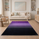 Purple Ombre Gradient Striped Area Rug
