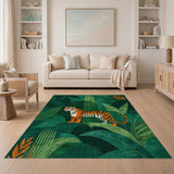 Tiger Jungle Geometric Area Rug