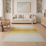 Beige Ombre Gradient Distressed Area Rug