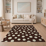 Brown Polka Dot Area Rug
