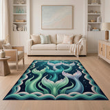 Shimmering Mermaid Tails Area Rug