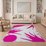Vibrant Pink Splatter Abstract Area Rug