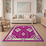 Purple Ornate Purple Persian Area Rug
