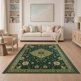 Emerald Green Emerald Green Persian Medallion Area Rug