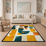 Modern Geometric Face Area Rug