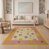 Adorable Pastel Bear Cartoon Area Rug