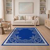 Ornate Celtic Knot Blue Area Rug