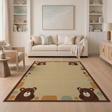 Adorable Cartoon Teddy Bear Kids Rug