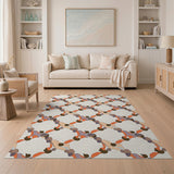 Abstract Multi-Color Organic Shape Area Rug