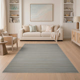 Neutral Tonal Striped Woven Area Rug