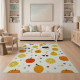 Whimsical Smiling Fruits Area Rug