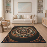 Traditional Persian Opulent Gold Mandala Persian Area Rug