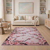 Vintage Pink Cherry Blossom Area Rug