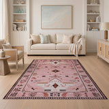Heritage Tribal Pink Heritage Tribal Geometric Area Rug