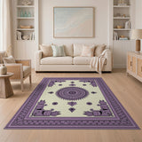 Purple Mandala Heritage Tribal Area Rug
