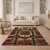 Southwestern Sunburst Pyramid Area Rug