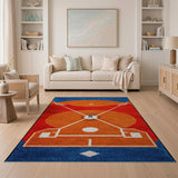 Multi-color and Patterns Baseball Diamond Area Rug