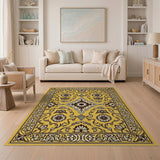 Golden Ornate Persian Area Rug