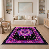 Neon Pink Mandala Persian Area Rug