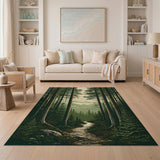 Vintage Forest Trail Washable Area Rug - Low Pile