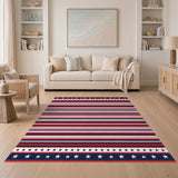 Patriotic Stars and Stripes Area Rug