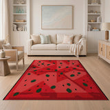 Fruit Pattern Vibrant Watermelon Slice Area Rug