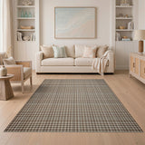 Brown and Tan Plaid Brown Tan Plaid Check Area Rug