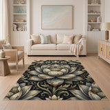 Vintage Distressed Lotus Blossom Rug