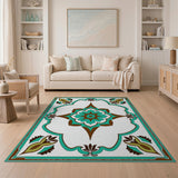 Teal Persian Medallion No. 15 Area Rug
