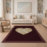 Distressed Vintage Heart Area Rug