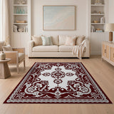 Ornate Red Persian Area Rug