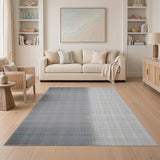 Black and White Black White Halftone Dot Gradient Area Rug
